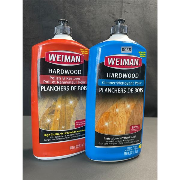 Lot of 2 Weiman Hardwood Products - Cleaner & Polish & Restorer - New