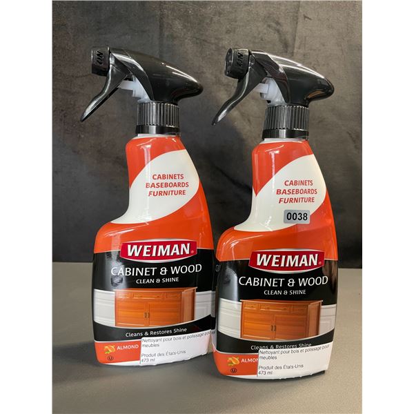 Lot of 2 Weiman Cabinet & Wood Clean & Shine Sprays - New