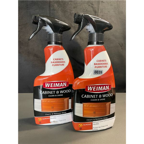 Lot of 2 Weiman Cabinet & Wood Clean & Shine Sprays - New