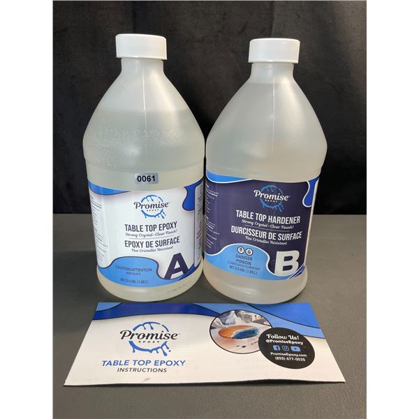Lot of Promise Epoxy Strong Crystal-Clear Finish Table Top Epoxy - 1 Gallon - BRAND NEW!