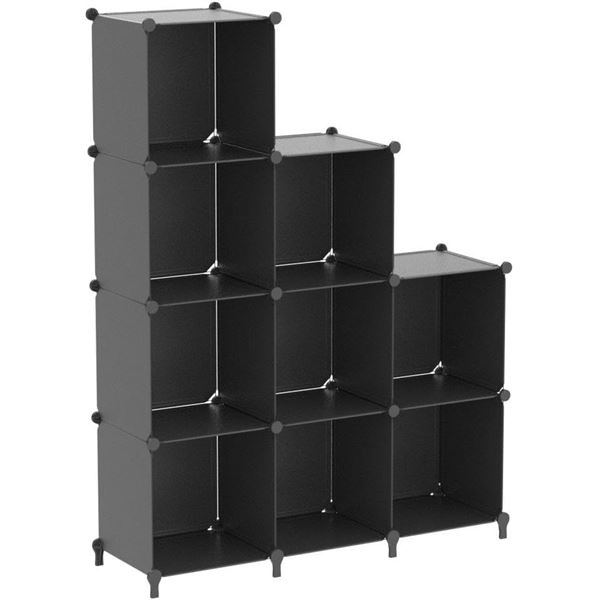 Lot of 1 Wolizom 9-Cube Storage/Closet Organizer - Black - Brand New!