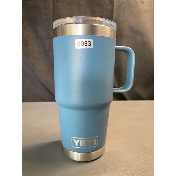 Lot of 1 YETI Rambler 20oz Tumbler Mug with Handle - Blue - Brand New!