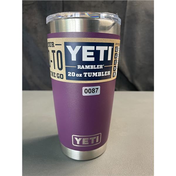 Lot of 1 YETI Rambler 20oz Tumbler - Purple - Brand New!