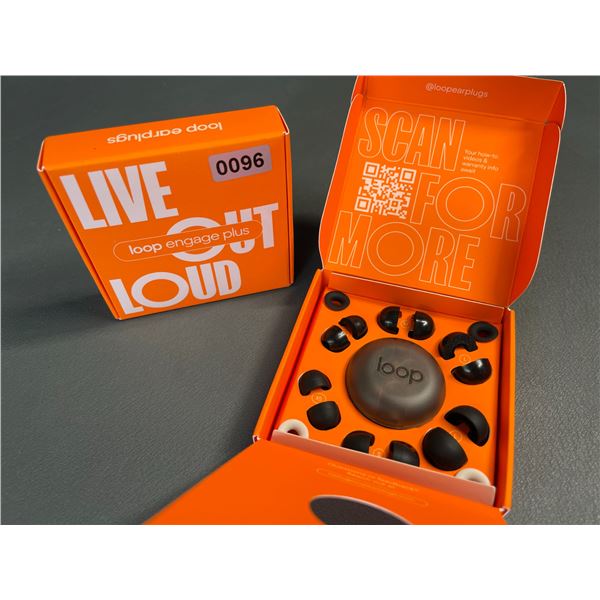 Lot of 2 Loop Engage Plus Earplugs - 8 Ear Tip Sizes Incl; 16 dB & 10dB NRR coverage - Lucid Rose