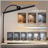 Image 5 : Lot of 1 Shlinux LED Desk Lamp - Clamp Lamp w/ Flexible Gooseneck; 18inch Wide Size - Brand New!