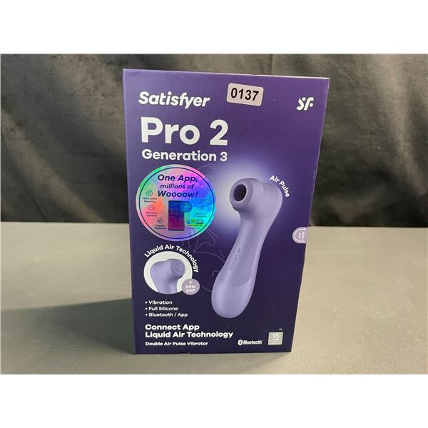 Lot of 1 Satisfyer Pro 2 Generation 3 - Double Air Pulse Vibrator/Sex Toy w/ App Control - Brand New