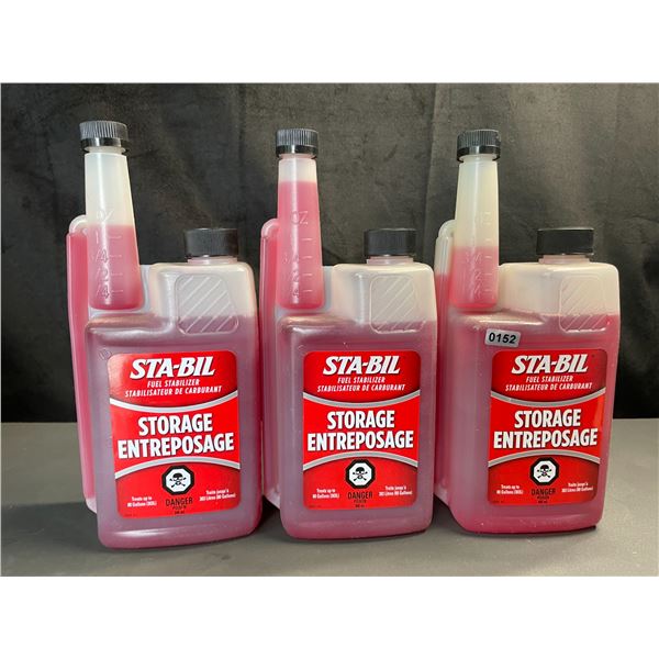 Lot of 3 Sta-Bil Fuel Stabilizers - Treats up to 80 Gallons - 946ml - Brand New