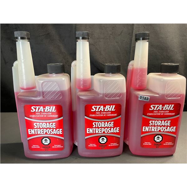 Lot of 3 Sta-Bil Fuel Stabilizers - Treats up to 80 Gallons - 946ml - Brand New