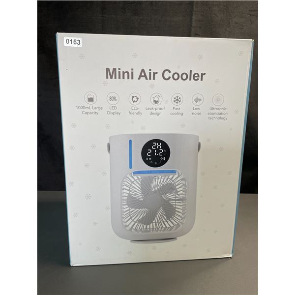 Lot of 1 Mini Air Cooler with 1000ml tank & RGB Lights/LCD Display - Brand New!