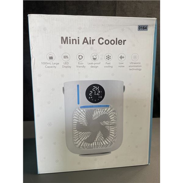 Lot of 1 Mini Air Cooler with 1000ml tank & RGB Lights/LCD Display - Brand New!