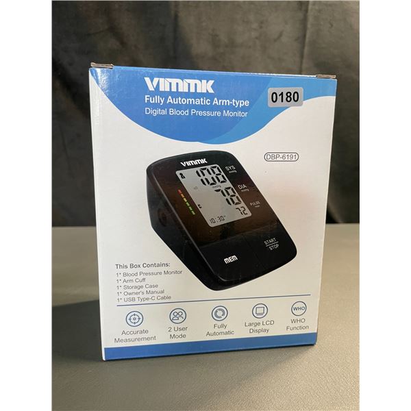 Lot of 1 Vimmk Fully Automatic Arm-Type Digital Blood Pressure Monitor - Brand New!