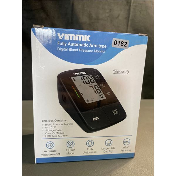 Lot of 1 Vimmk Fully Automatic Arm-Type Digital Blood Pressure Monitor - Brand New!