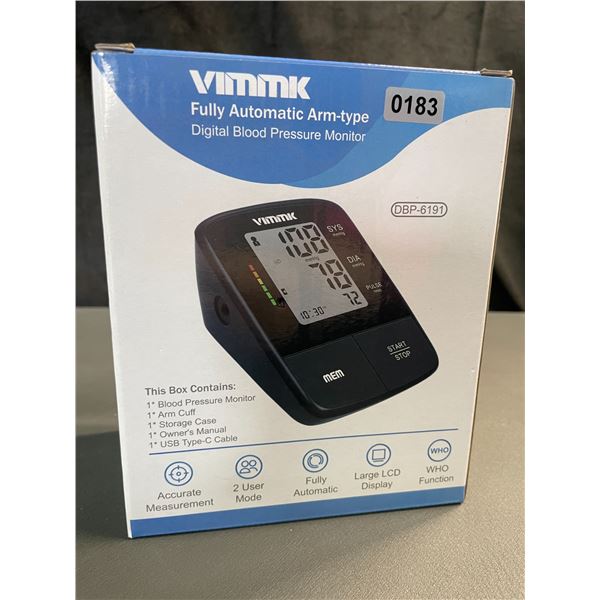 Lot of 1 Vimmk Fully Automatic Arm-Type Digital Blood Pressure Monitor - Brand New!