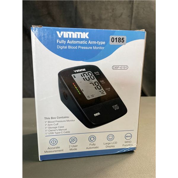 Lot of 1 Vimmk Fully Automatic Arm-Type Digital Blood Pressure Monitor - Brand New!