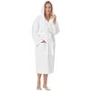 Image 1 : Lot of 1 Arus Women's Hooded Bath Robe - White - Fits Size L-XL - Brand New