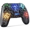 Image 1 : Lot of 1 RGB Wireless Controller for Nintendo Switch - Cracked Marble Light-Up Design - Brand New!