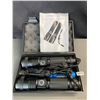 Image 2 : Lot of 2 PowerStyle LED Super Bright Rechargeable Tactical Flashlights - BRAND NEW!