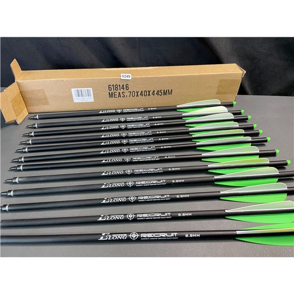 Lot of 1 12-Pack of 20-inch Carbon Crossbow Bolts - Brand New