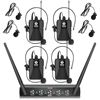 Image 1 : Lot of 1 D Debra Pro UHF 4 Channel Wireless Mic Systm w/ Cordless Handheld Lavalier Headset Mics-NEW