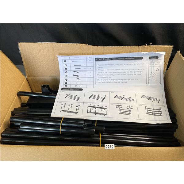 Lot of 1 Ltsunen Shoe Rack, 5-Tier Metal Shoe Storage Organizer