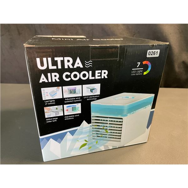 Lot of 1 Ultra Air Cooler w/ 7 Colour LED Lights & 500ml Water Tank for Misting - Brand New