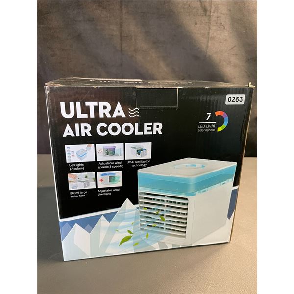 Lot of 1 Ultra Air Cooler w/ 7 Colour LED Lights & 500ml Water Tank for Misting - Brand New
