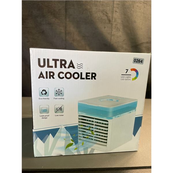 Lot of 1 Ultra Air Cooler w/ 7 Colour LED Lights & 500ml Water Tank for Misting - Brand New