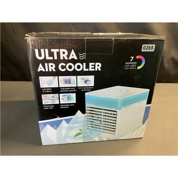Lot of 1 Ultra Air Cooler w/ 7 Colour LED Lights & 500ml Water Tank for Misting - Brand New