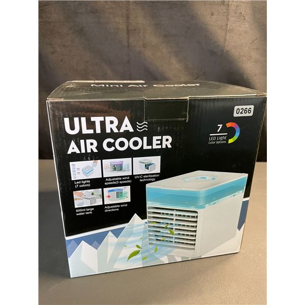 Lot of 1 Ultra Air Cooler w/ 7 Colour LED Lights & 500ml Water Tank for Misting - Brand New