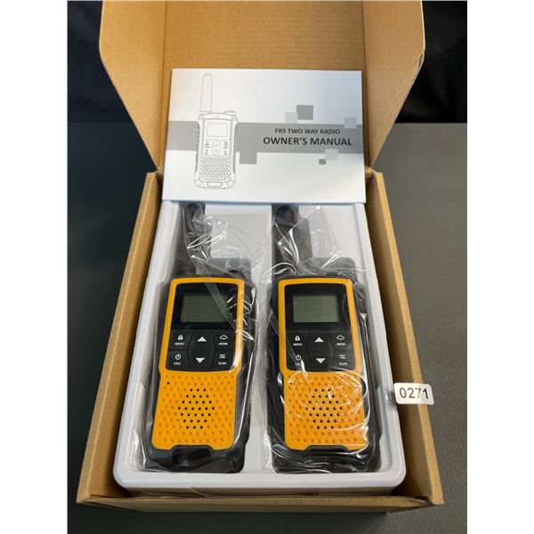 Lot of 1 Set of Pofung 22-Channel FRS Rechargeable Two-Way Radios/Walkie-Talkies - Brand New!