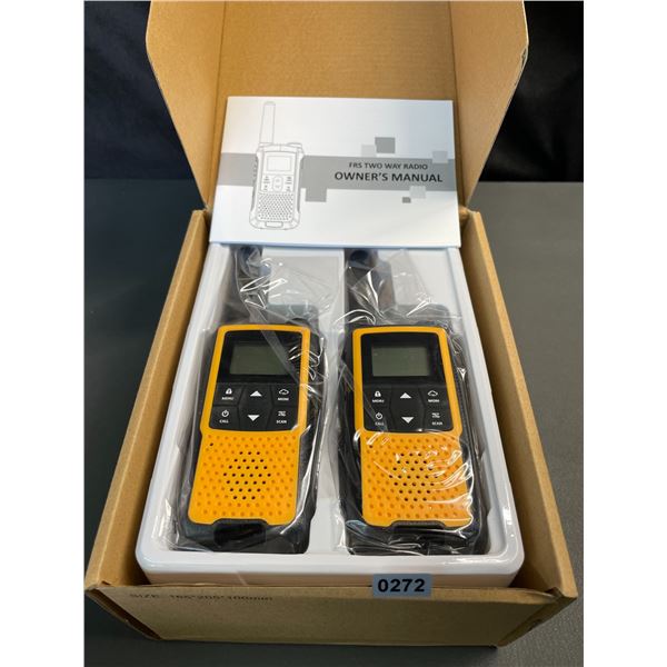 Lot of 1 Set of Pofung 22-Channel FRS Rechargeable Two-Way Radios/Walkie-Talkies - Brand New!