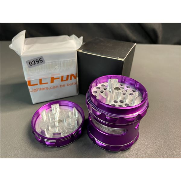 Lot of 2 Metal Grinders/Herb Grinders for Cannabis - Metallic Purple - Brand New!