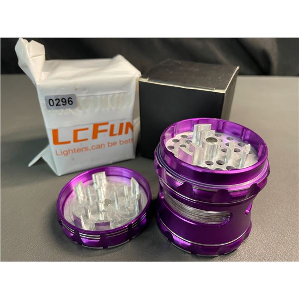 Lot of 2 Metal Grinders/Herb Grinders for Cannabis - Metallic Purple - Brand New!