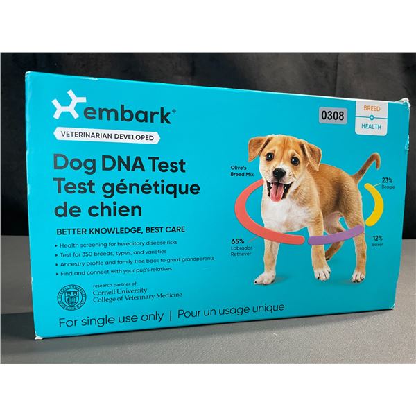 Lot of 1 Embark Dog DNA Test Kit - Test for 350 Breeds/Ancestry Dog DNA Profile - Brand New