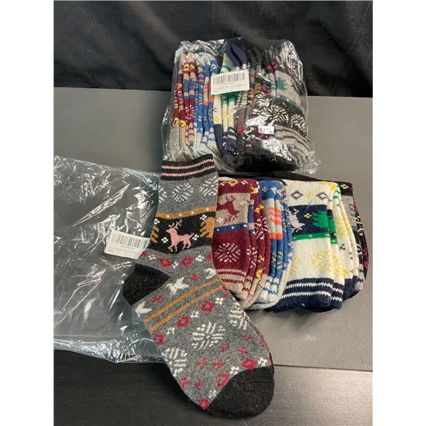 Lot of 2 Multi-Packs of Wool Socks for Women - 10 Pairs Total - Brand New