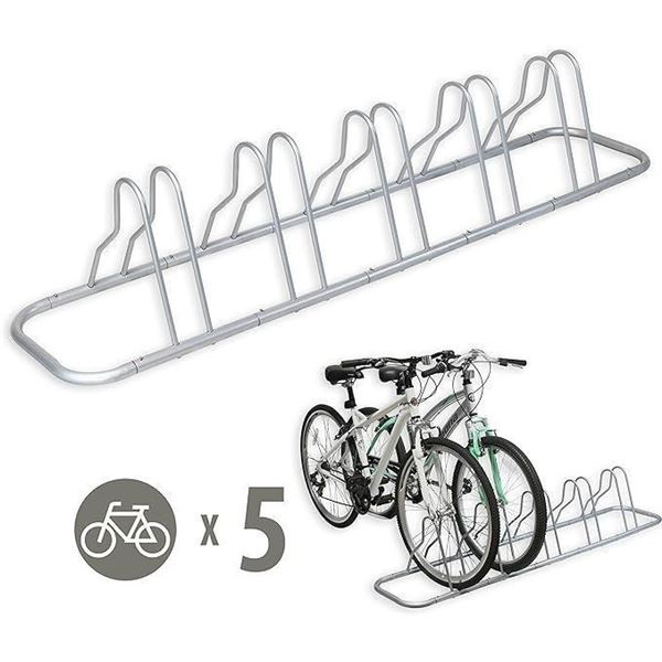 Lot of 1 Simple Houseware 5-Compartment Bicycle Rack (Large 70inch Size) - Brand New!