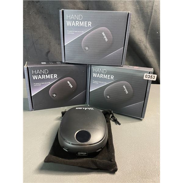 Lot of 3 Wulcea Portable Rechargeable Portable Power Banks/Hand Warmers - Brand New!