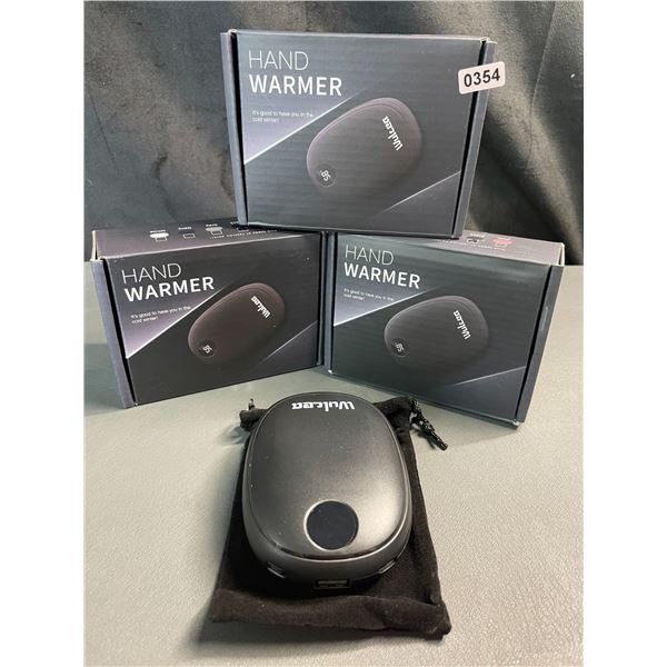 Lot of 3 Wulcea Portable Rechargeable Portable Power Banks/Hand Warmers - Brand New!