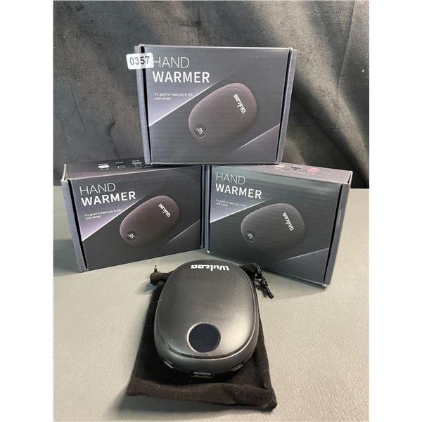 Lot of 3 Wulcea Portable Rechargeable Portable Power Banks/Hand Warmers - Brand New!