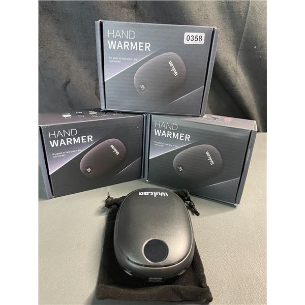 Lot of 3 Wulcea Portable Rechargeable Portable Power Banks/Hand Warmers - Brand New!