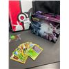 Image 3 : Lot of 2 Leather Pokemon Premium Card Binders w/ Holos + Cards, Sleeves, Dice, & Storage Tin - NEW