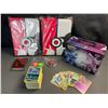 Image 1 : Lot of 2 Leather Pokemon Premium Card Binders w/ Holos + Cards, Sleeves, Dice, & Storage Tin - NEW