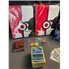Image 2 : Lot of 2 Leather Pokemon Premium Card Binders w/ Holos + Cards, Sleeves, Dice, & Storage Tin - NEW