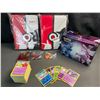 Image 1 : Lot of 2 Leather Pokemon Premium Card Binders w/ Holos + Cards, Sleeves, Dice, & Storage Tin - NEW
