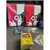 Image 2 : Lot of 2 Leather Pokemon Premium Card Binders w/ Holos + Cards, Sleeves, Dice, & Storage Tin - NEW