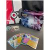 Image 3 : Lot of 2 Leather Pokemon Premium Card Binders w/ Holos + Cards, Sleeves, Dice, & Storage Tin - NEW
