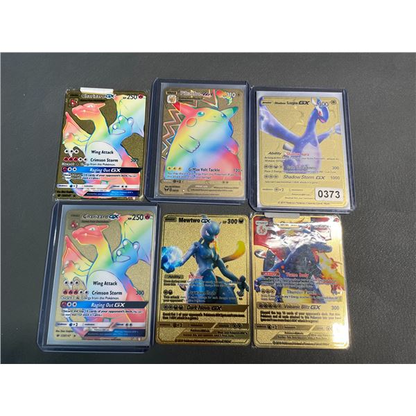 Lot of 6 Metal Pokemon Art Cards - Heavy Metal/Thick Display Cards/Art Cards Only - New