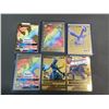 Image 1 : Lot of 6 Metal Pokemon Art Cards - Heavy Metal/Thick Display Cards/Art Cards Only - New