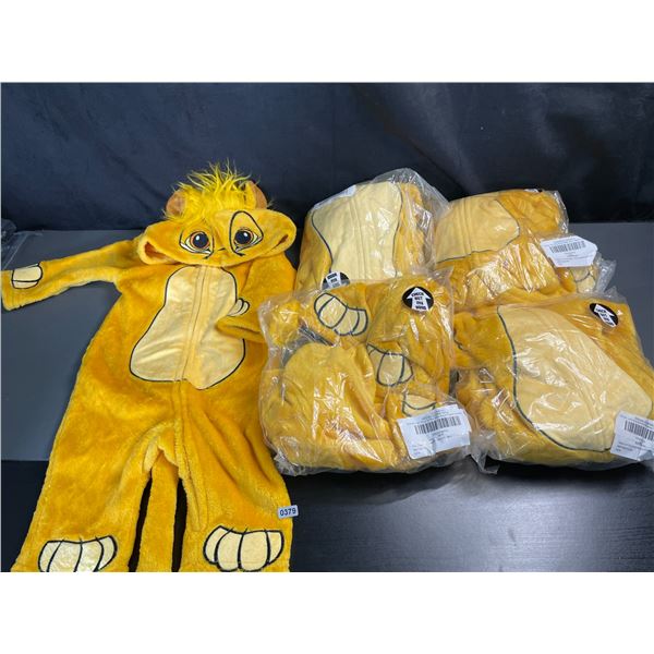 Lot of 5 Disney Baby Lion King Simba Baby Fuzzy Sleepers (0-3m & 3-6m) - Brand New