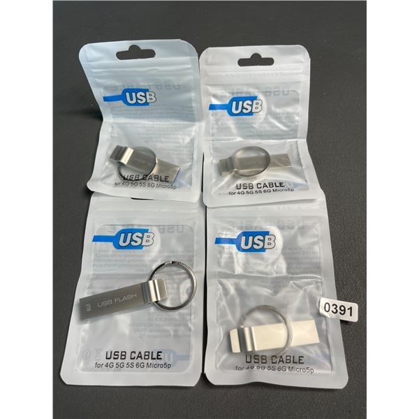 Lot of 4 USB Flash Drives/Memory Sticks - 2TB Each - Brand New!